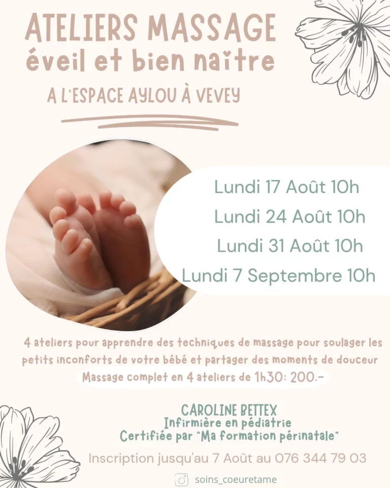 Atelier massage bébé