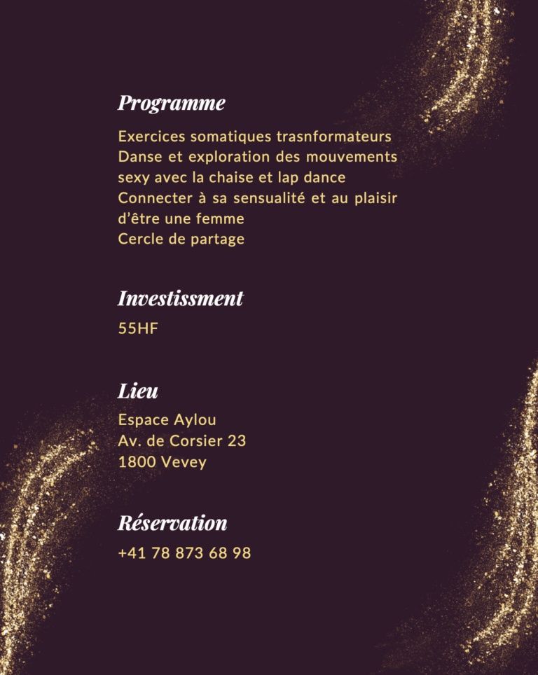 Sensual Chair danse 12 septembre